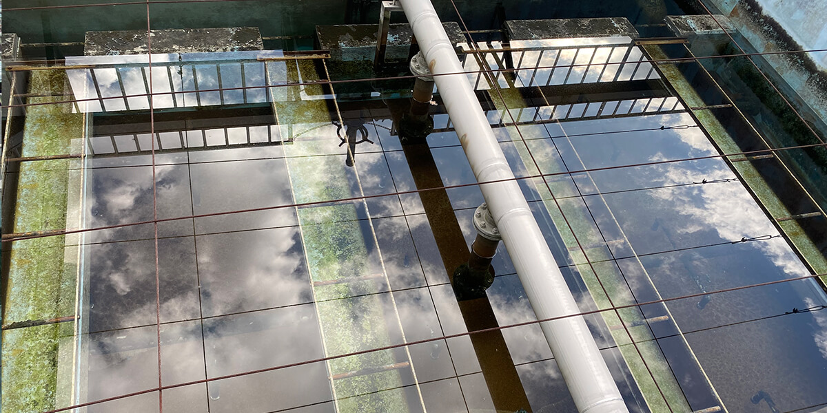 岩崎浄水場ろ過池ろ過砂交換修繕工事