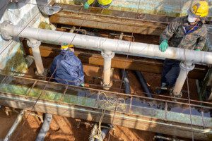 岩崎浄水場ろ過池ろ過砂交換修繕工事