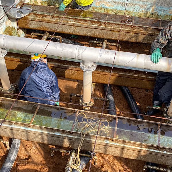 岩崎浄水場ろ過池ろ過砂交換修繕工事